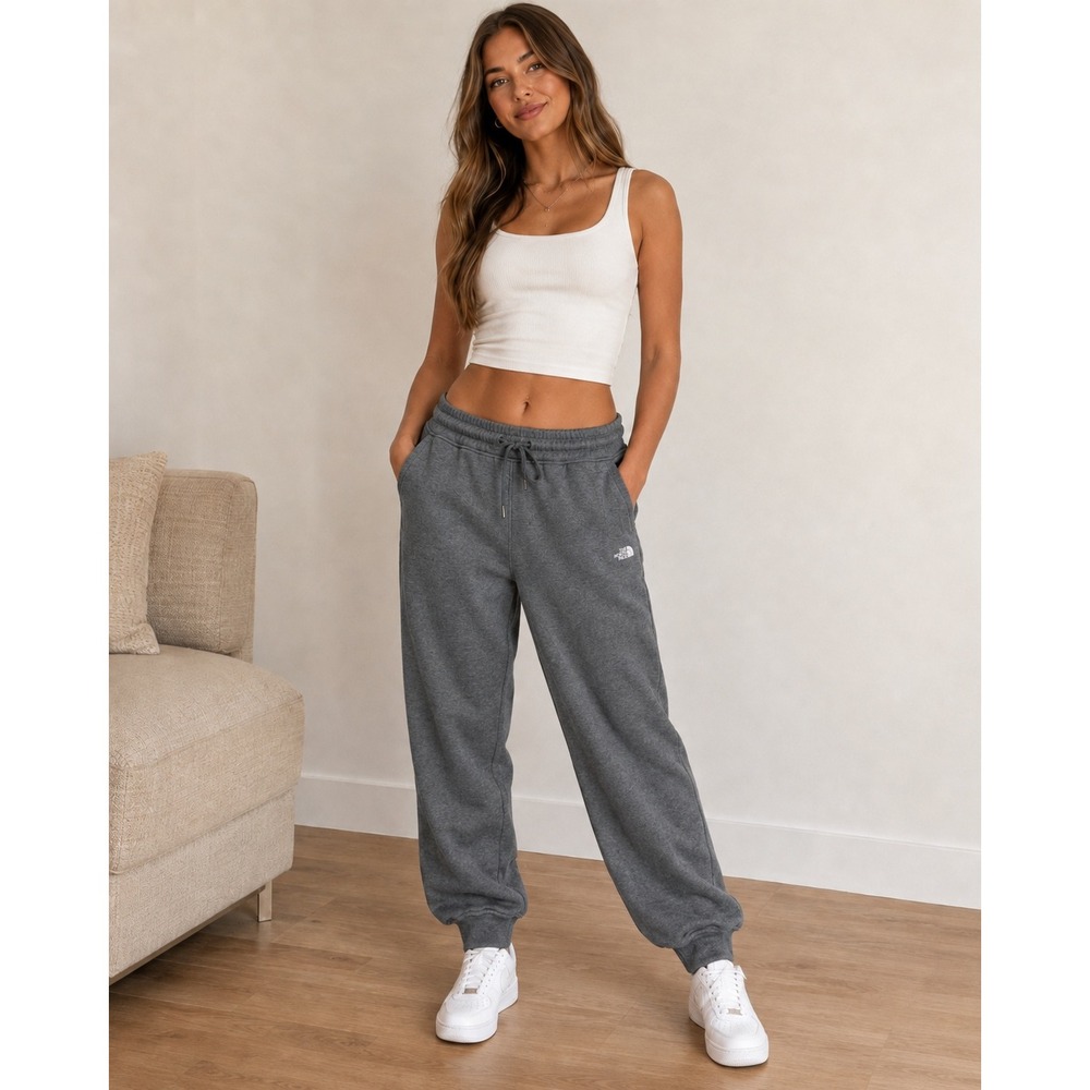 The North Face Fleece Joggers Grey Heather Sweatpants S Athleisure Lounge